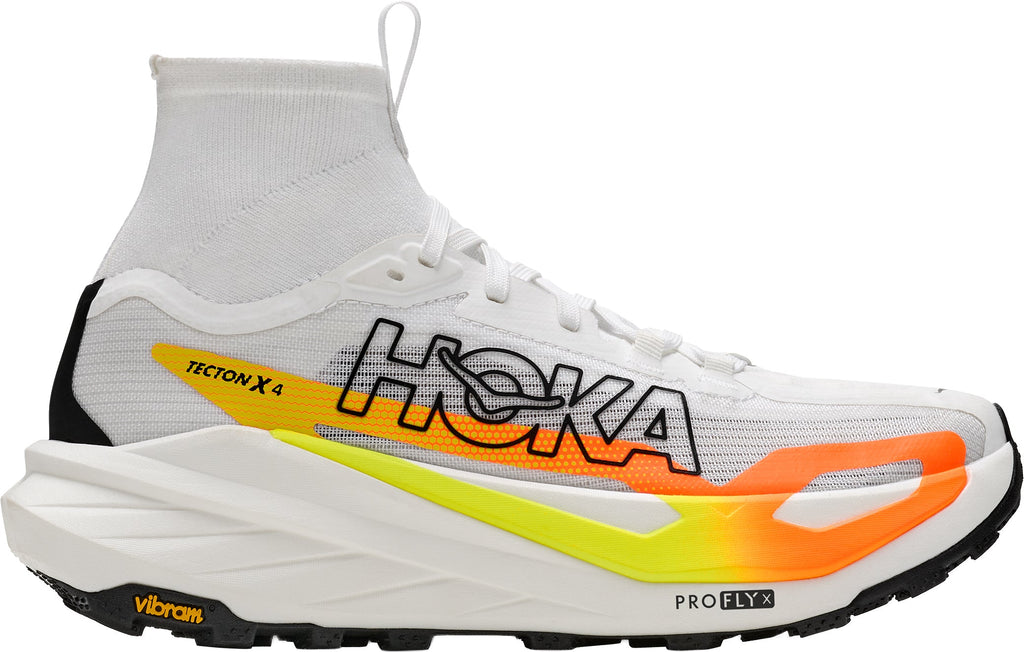 Hoka Tecton X 4 Mens Trail Running Shoes - White
