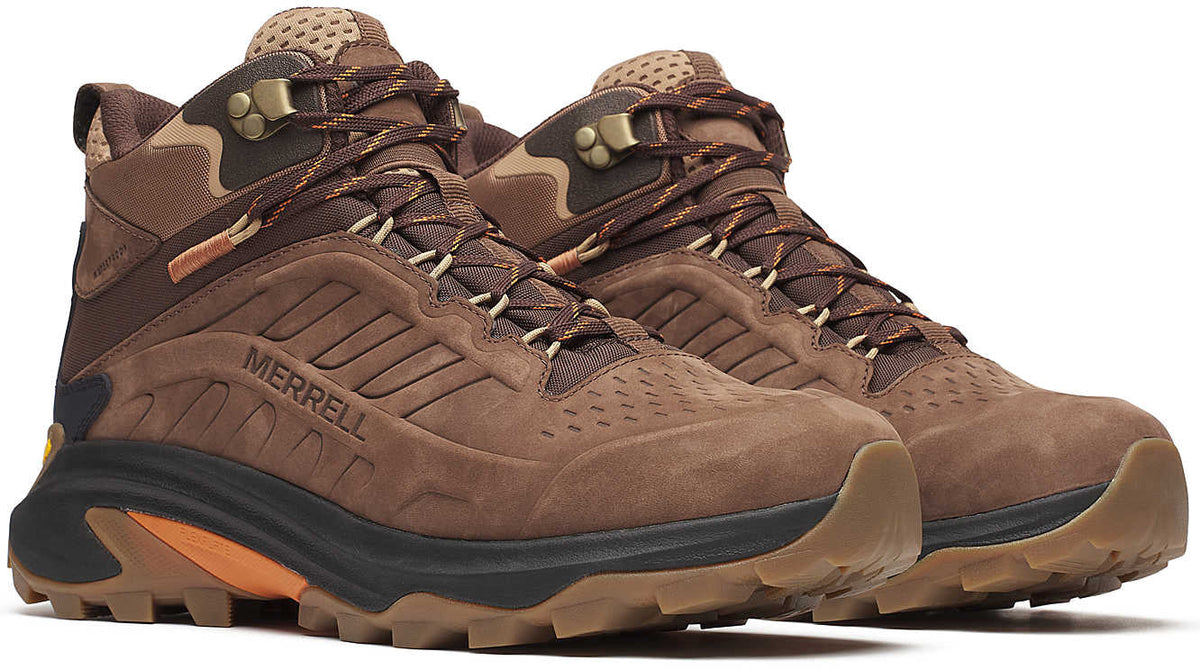 Merrell Moab Speed 2 Leather Mid Waterproof Mens Walking Boots - Brown