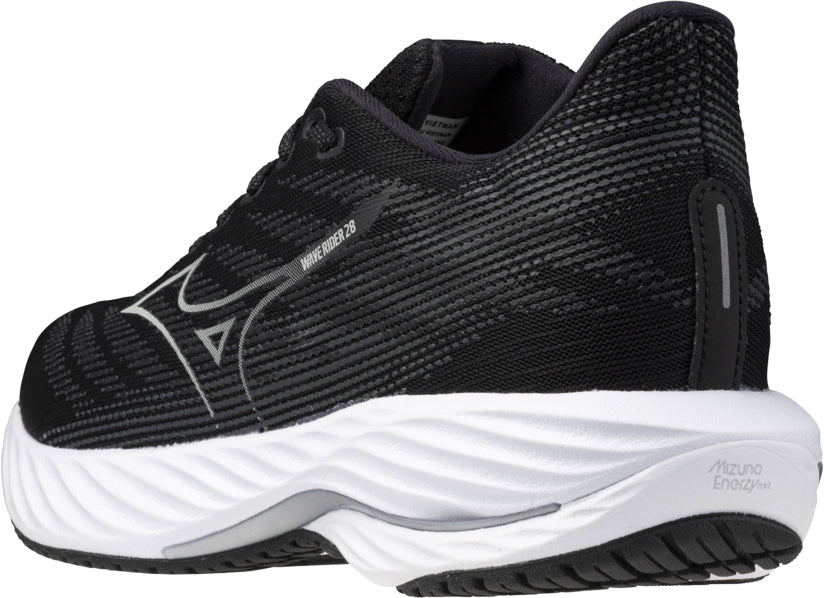 Mizuno Wave Rider 28 WIDE FIT (D) Womens Running Shoes - Black