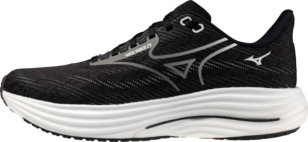 Mizuno Wave Rider 29 WIDE FIT (2E) Mens Running Shoes - Black