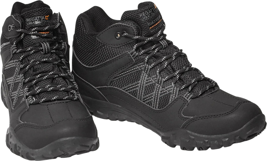 Regatta Edgepoint Waterproof Mens Walking Boots - Black