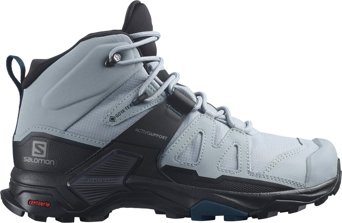 Salomon X Ultra 4 Mid GORE-TEX WIDE FIT Womens Walking Boots - Blue