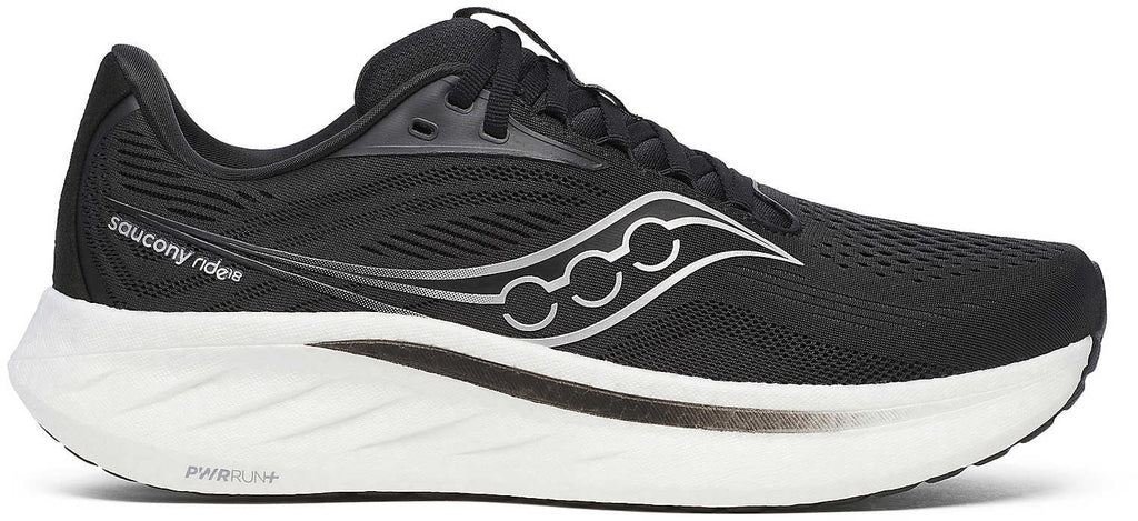 Saucony Ride 18 Mens Running Shoes - Black