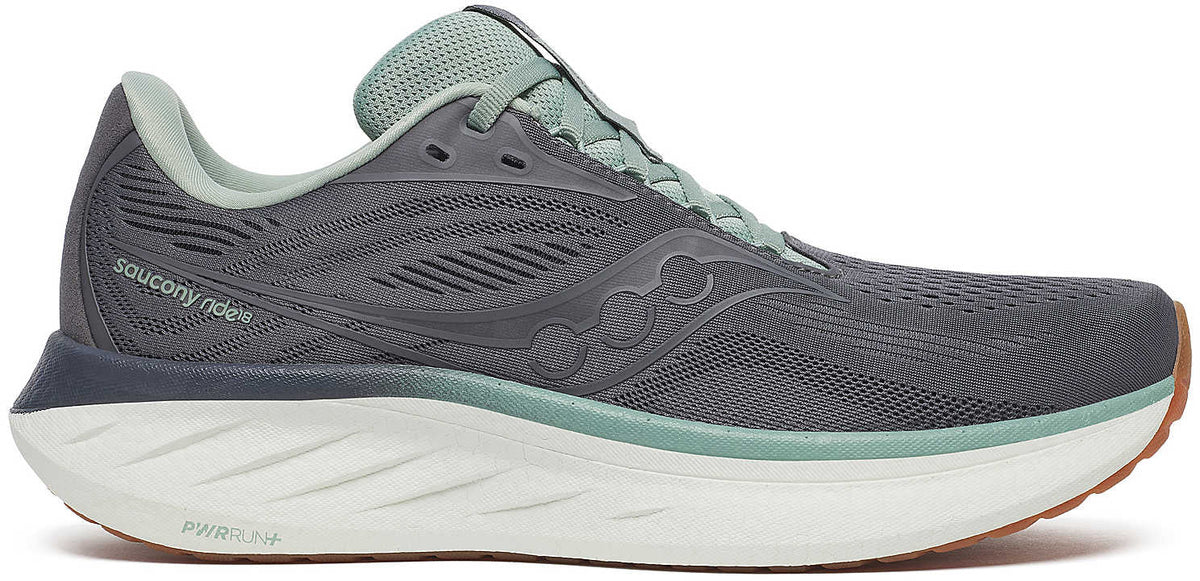 Saucony Ride 18 Mens Running Shoes - Grey
