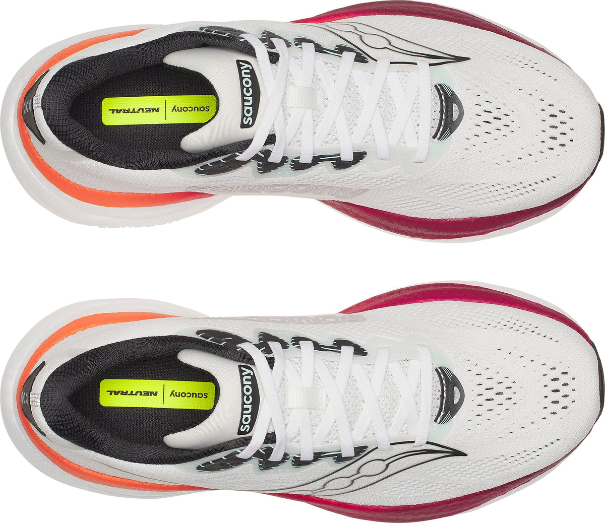 Saucony Ride 19 Mens Running Shoes - White