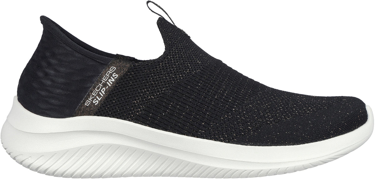 Skechers Ultra Flex 3.0 Glitter Me Womens Shoes - Black