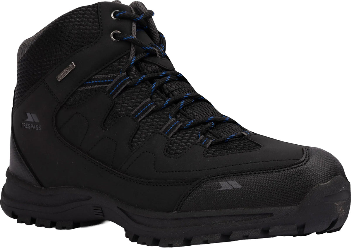 Trespass Finley Mid Waterproof Mens Walking Boots - Black