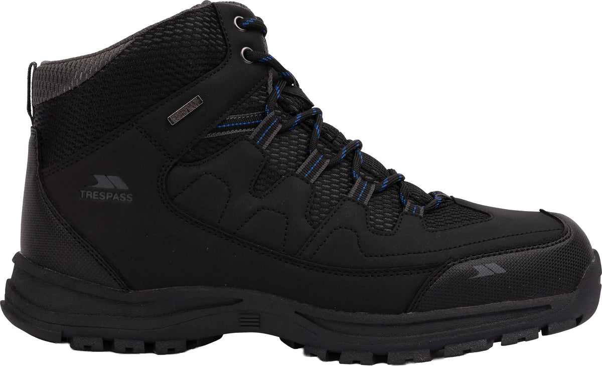 Trespass Finley Mid Waterproof Mens Walking Boots - Black