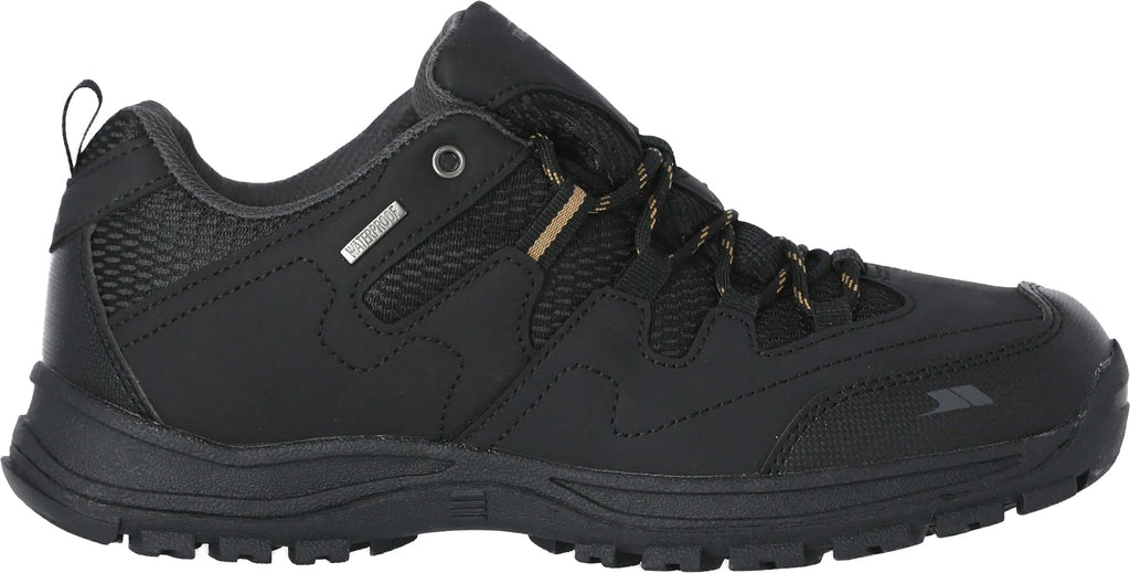 Trespass Finley Waterproof Mens Walking Shoes - Black