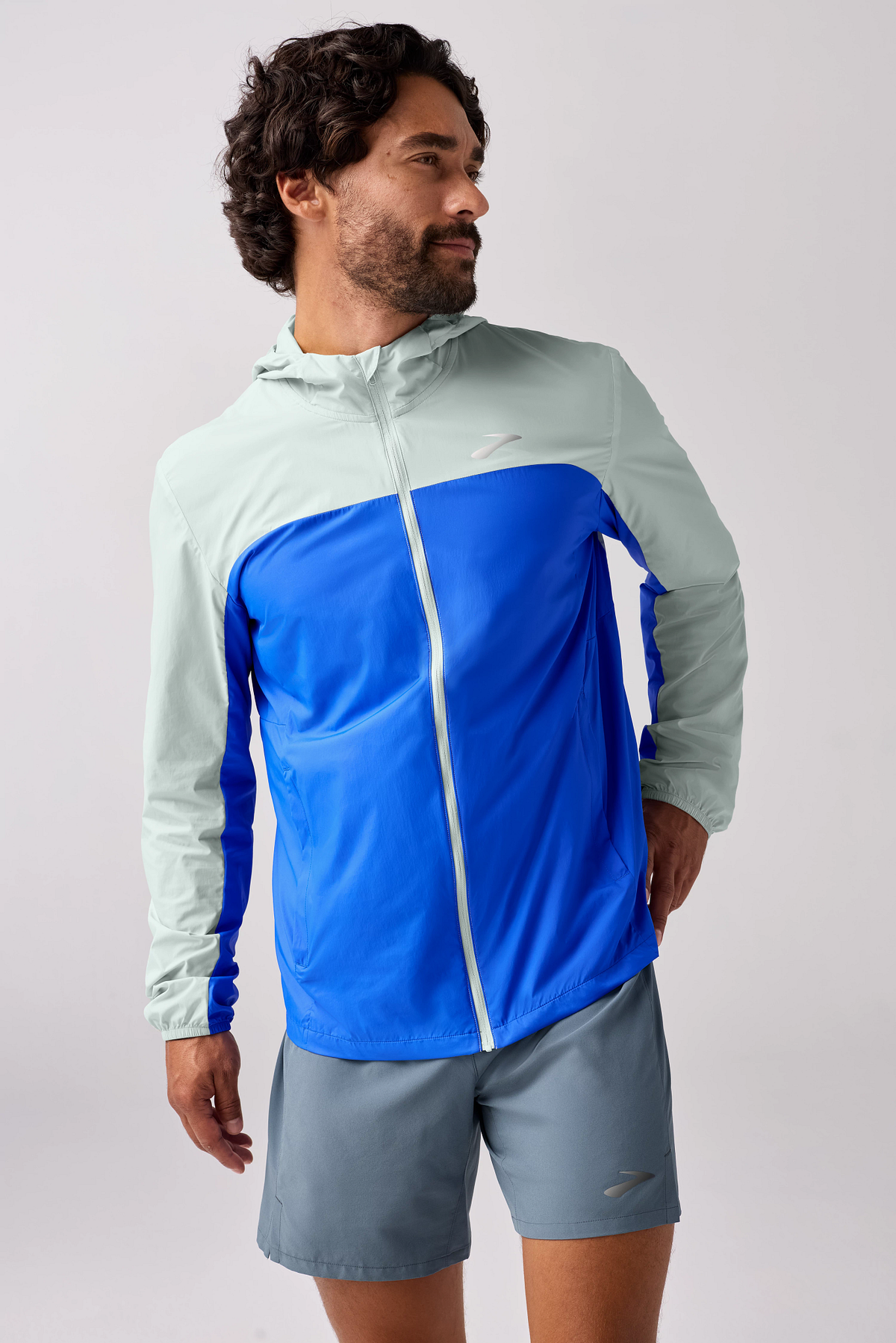 Brooks Canopy Packable Jacket Men's - Neo Blue/Smoke